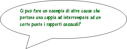 Fumetto 3: Ci pu fare un esempio di altre cause che portano una coppia ad interrompere ad un certo punto i rapporti sessuali?