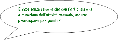 Fumetto 3:  esperienza comune che con let ci sia una diminuzione dellattivit sessuale, occorre preoccuparsi per questo?